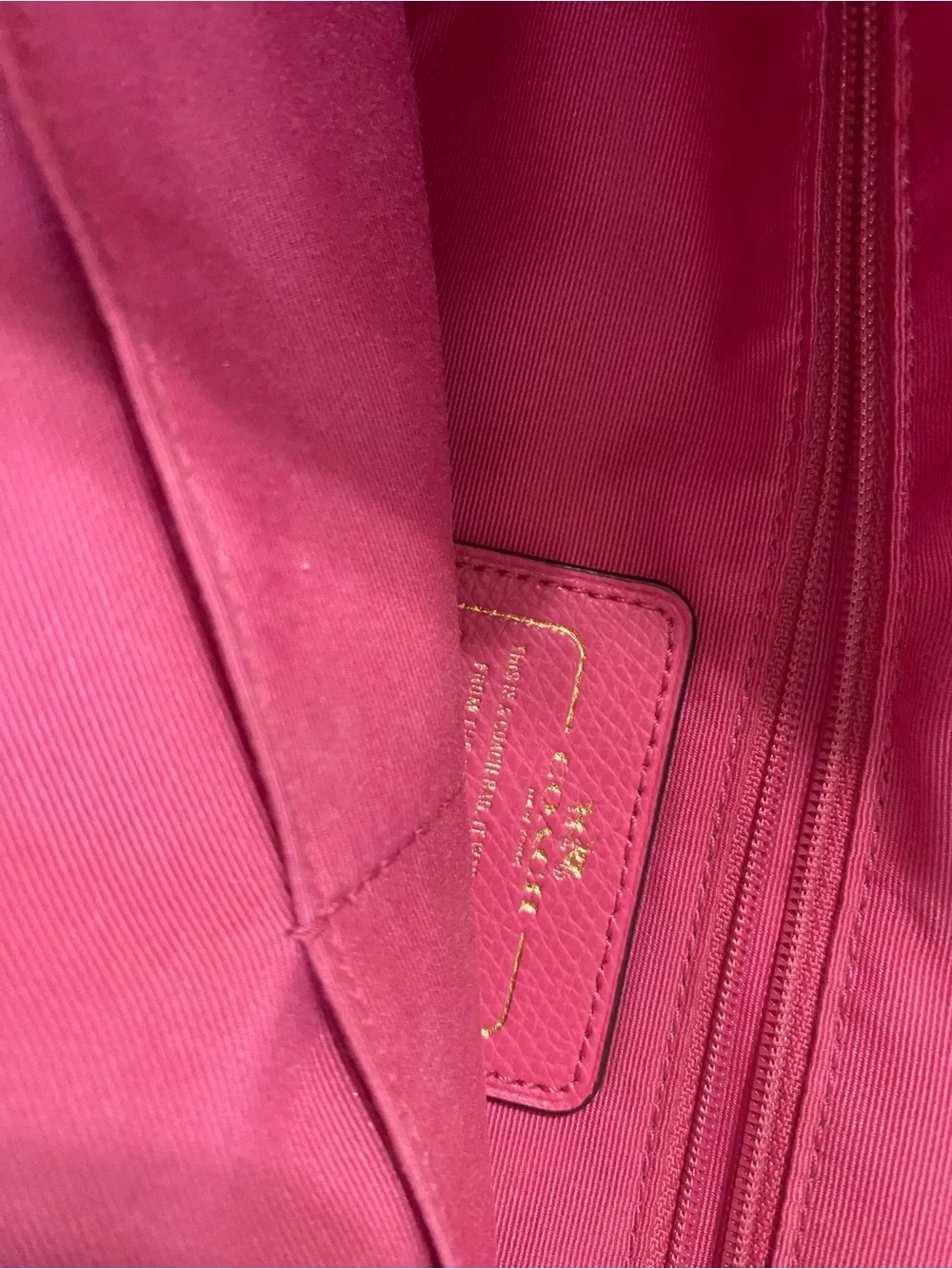 Coach Pink & Coral Floral Tote Bag - Picture 4 of 4